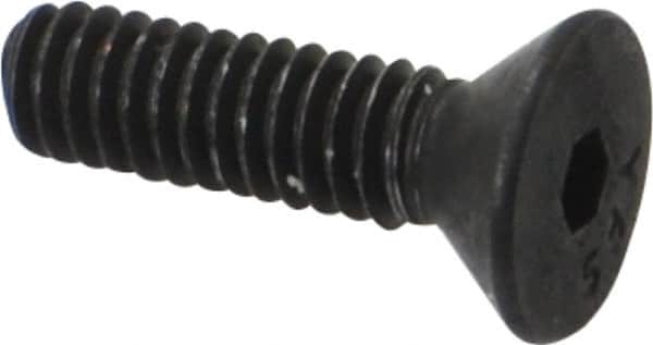 Value Collection - #8-32 UNC Hex Socket Drive, 82° Flat Screw - Alloy Steel, Black Oxide Finish, Fully Threaded, 5/8" OAL - Americas Industrial Supply
