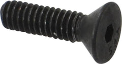 Value Collection - #8-32 UNC Hex Socket Drive, 82° Flat Screw - Alloy Steel, Black Oxide Finish, Fully Threaded, 5/8" OAL - Americas Industrial Supply