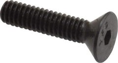 Value Collection - #8-32 UNC Hex Socket Drive, 82° Flat Screw - Alloy Steel, Black Oxide Finish, Fully Threaded, 3/4" OAL - Americas Industrial Supply