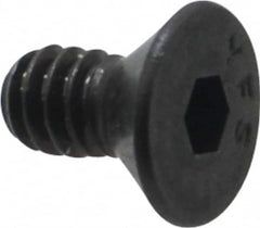 Value Collection - #10-24 UNC Hex Socket Drive, 82° Flat Screw - Alloy Steel, Black Oxide Finish, Fully Threaded, 3/8" OAL - Americas Industrial Supply