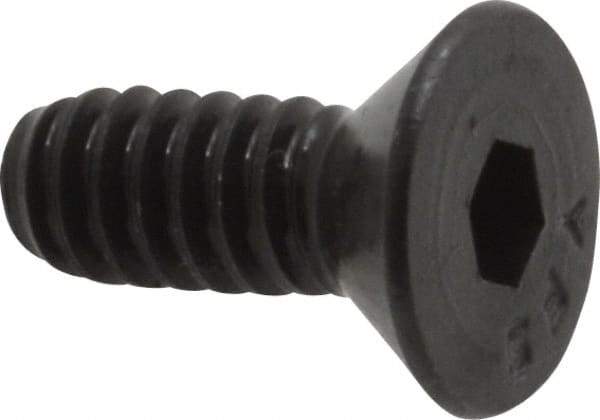 Value Collection - #10-24 UNC Hex Socket Drive, 82° Flat Screw - Alloy Steel, Black Oxide Finish, Fully Threaded, 1/2" OAL - Americas Industrial Supply