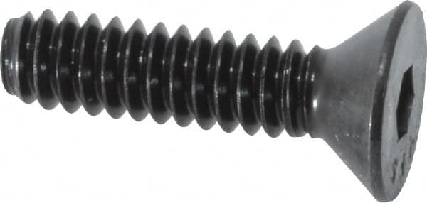 Value Collection - #10-24 UNC Hex Socket Drive, 82° Flat Screw - Alloy Steel, Black Oxide Finish, Fully Threaded, 3/4" OAL - Americas Industrial Supply
