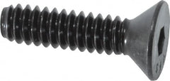 Value Collection - #10-24 UNC Hex Socket Drive, 82° Flat Screw - Alloy Steel, Black Oxide Finish, Fully Threaded, 3/4" OAL - Americas Industrial Supply