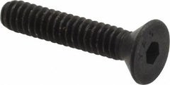Value Collection - #10-24 UNC Hex Socket Drive, 82° Flat Screw - Alloy Steel, Black Oxide Finish, Fully Threaded, 1" OAL - Americas Industrial Supply
