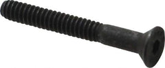 Value Collection - #10-24 UNC Hex Socket Drive, 82° Flat Screw - Alloy Steel, Black Oxide Finish, Partially Threaded, 1-1/2" OAL - Americas Industrial Supply