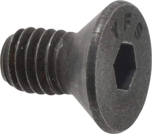 Value Collection - #10-32 UNF Hex Socket Drive, 82° Flat Screw - Alloy Steel, Black Oxide Finish, Fully Threaded, 3/8" OAL - Americas Industrial Supply
