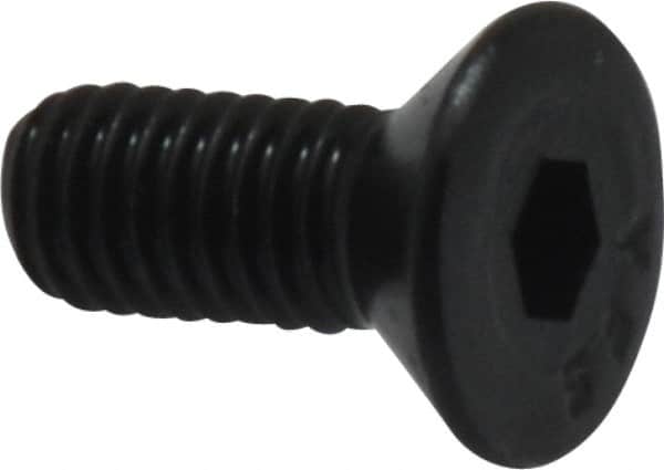 Value Collection - #10-32 UNF Hex Socket Drive, 82° Flat Screw - Alloy Steel, Black Oxide Finish, Fully Threaded, 1/2" OAL - Americas Industrial Supply