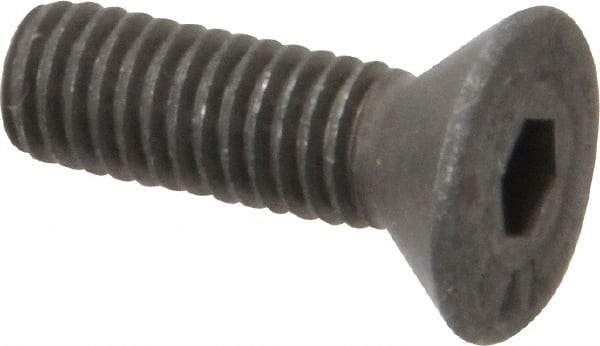 Value Collection - #10-32 UNF Hex Socket Drive, 82° Flat Screw - Alloy Steel, Black Oxide Finish, Fully Threaded, 5/8" OAL - Americas Industrial Supply