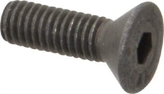 Value Collection - #10-32 UNF Hex Socket Drive, 82° Flat Screw - Alloy Steel, Black Oxide Finish, Fully Threaded, 5/8" OAL - Americas Industrial Supply