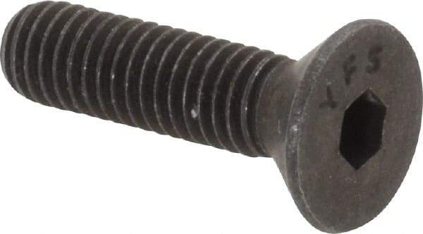 Value Collection - #10-32 UNF Hex Socket Drive, 82° Flat Screw - Alloy Steel, Black Oxide Finish, Fully Threaded, 3/4" OAL - Americas Industrial Supply