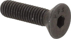 Value Collection - #10-32 UNF Hex Socket Drive, 82° Flat Screw - Alloy Steel, Black Oxide Finish, Fully Threaded, 3/4" OAL - Americas Industrial Supply
