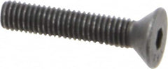 Value Collection - #10-32 UNF Hex Socket Drive, 82° Flat Screw - Alloy Steel, Black Oxide Finish, Fully Threaded, 1" OAL - Americas Industrial Supply