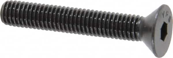 Value Collection - #10-32 UNF Hex Socket Drive, 82° Flat Screw - Alloy Steel, Black Oxide Finish, Fully Threaded, 1-1/4" OAL - Americas Industrial Supply