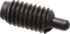 Gibraltar - 5/16-18, 5/8" Thread Length, 3/16" Plunger Projection, Steel Threaded Spring Plunger - 0.135" Max Plunger Diam, 0.5 Lb Init End Force, 10 Lb Final End Force - Americas Industrial Supply