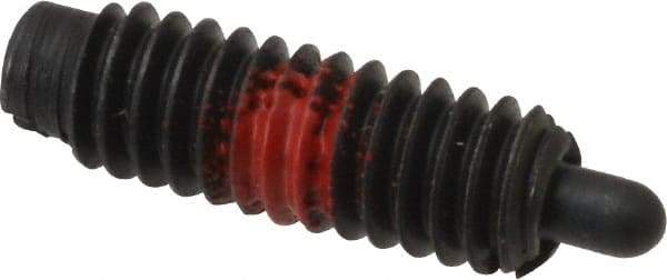 Gibraltar - 8-32, 1/2" Thread Length, 3/32" Plunger Projection, Steel Threaded Spring Plunger - 0.07" Max Plunger Diam, 0.5 Lb Init End Force, 4 Lb Final End Force - Americas Industrial Supply