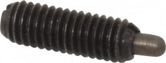 Gibraltar - 10-32, 9/16" Thread Length, 1/8" Plunger Projection, Steel Threaded Spring Plunger - 0.093" Max Plunger Diam, 0.5 Lb Init End Force, 5 Lb Final End Force - Americas Industrial Supply