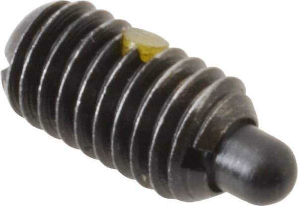 Gibraltar - 3/8-16, 11/16" Thread Length, 3/16" Plunger Projection, Steel Threaded Spring Plunger - 0.186" Max Plunger Diam, 1.5 Lb Init End Force, 7.5 Lb Final End Force - Americas Industrial Supply