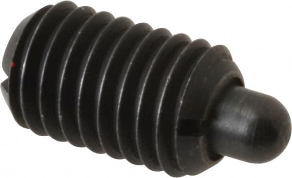 Gibraltar - 1/2-13, 13/16" Thread Length, 1/4" Plunger Projection, Steel Threaded Spring Plunger - 1/4" Max Plunger Diam, 1.7 Lb Init End Force, 8.5 Lb Final End Force - Americas Industrial Supply