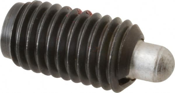 Gibraltar - 5/8-11, 1-1/8" Thread Length, 5/16" Plunger Projection, Steel Threaded Spring Plunger - 0.31" Max Plunger Diam, 2 Lb Init End Force, 10.5 Lb Final End Force - Americas Industrial Supply