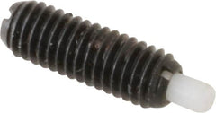 Gibraltar - 10-32, 9/16" Thread Length, 1/8" Plunger Projection, Steel Threaded Spring Plunger - 0.093" Max Plunger Diam, 0.5 Lb Init End Force, 5 Lb Final End Force - Americas Industrial Supply