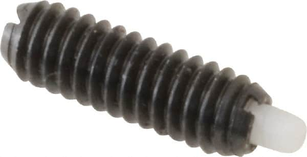 Gibraltar - 8-32, 1/2" Thread Length, 3/32" Plunger Projection, Steel Threaded Spring Plunger - 0.07" Max Plunger Diam, 0.5 Lb Init End Force, 2 Lb Final End Force - Americas Industrial Supply