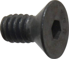 Value Collection - 1/4-20 UNC Hex Socket Drive, 82° Flat Screw - Alloy Steel, Black Oxide Finish, Fully Threaded, 1/2" OAL - Americas Industrial Supply