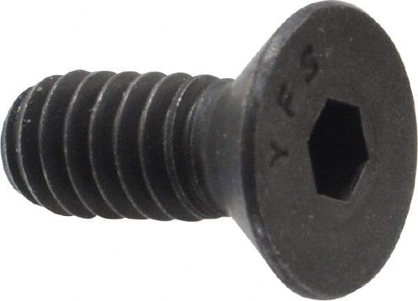Value Collection - 1/4-20 UNC Hex Socket Drive, 82° Flat Screw - Alloy Steel, Black Oxide Finish, Fully Threaded, 5/8" OAL - Americas Industrial Supply