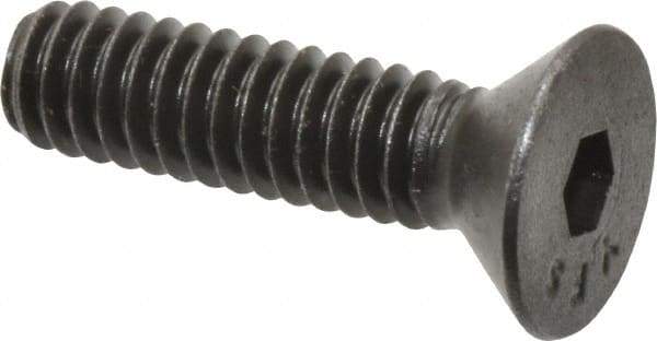Value Collection - 1/4-20 UNC Hex Socket Drive, 82° Flat Screw - Alloy Steel, Black Oxide Finish, Fully Threaded, 1" OAL - Americas Industrial Supply