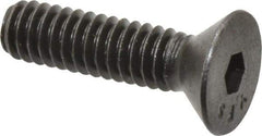 Value Collection - 1/4-20 UNC Hex Socket Drive, 82° Flat Screw - Alloy Steel, Black Oxide Finish, Fully Threaded, 1" OAL - Americas Industrial Supply
