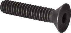 Value Collection - 1/4-20 UNC Hex Socket Drive, 82° Flat Screw - Alloy Steel, Black Oxide Finish, Fully Threaded, 1-1/4" OAL - Americas Industrial Supply