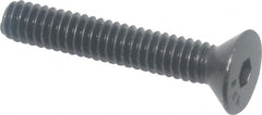 Value Collection - 1/4-20 UNC Hex Socket Drive, 82° Flat Screw - Alloy Steel, Black Oxide Finish, Fully Threaded, 1-1/2" OAL - Americas Industrial Supply