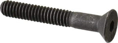 Value Collection - 1/4-20 UNC Hex Socket Drive, 82° Flat Screw - Alloy Steel, Black Oxide Finish, Fully Threaded, 1-3/4" OAL - Americas Industrial Supply