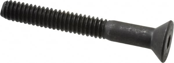 Value Collection - 1/4-20 UNC Hex Socket Drive, 82° Flat Screw - Alloy Steel, Black Oxide Finish, Partially Threaded, 2" OAL - Americas Industrial Supply