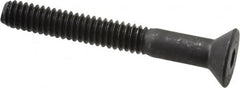 Value Collection - 1/4-20 UNC Hex Socket Drive, 82° Flat Screw - Alloy Steel, Black Oxide Finish, Partially Threaded, 2" OAL - Americas Industrial Supply