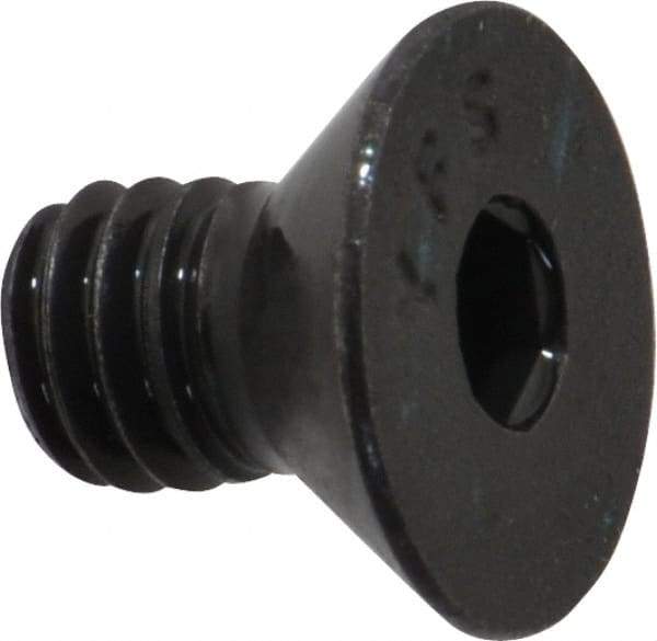 Value Collection - 5/16-18 UNC Hex Socket Drive, 82° Flat Screw - Alloy Steel, Black Oxide Finish, Fully Threaded, 1/2" OAL - Americas Industrial Supply