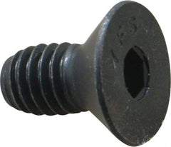 Value Collection - 5/16-18 UNC Hex Socket Drive, 82° Flat Screw - Alloy Steel, Black Oxide Finish, Fully Threaded, 5/8" OAL - Americas Industrial Supply