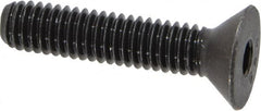 Value Collection - 5/16-18 UNC Hex Socket Drive, 82° Flat Screw - Alloy Steel, Black Oxide Finish, Fully Threaded, 1-1/2" OAL - Americas Industrial Supply