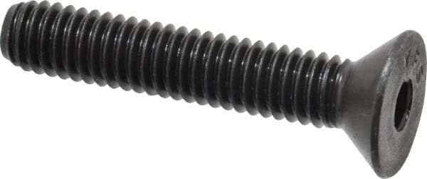 Value Collection - 5/16-18 UNC Hex Socket Drive, 82° Flat Screw - Alloy Steel, Black Oxide Finish, Fully Threaded, 1-3/4" OAL - Americas Industrial Supply