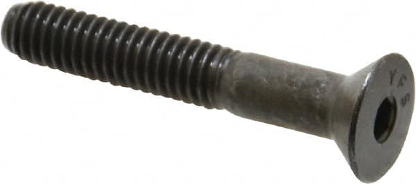 Value Collection - 5/16-18 UNC Hex Socket Drive, 82° Flat Screw - Alloy Steel, Black Oxide Finish, Fully Threaded, 2" OAL - Americas Industrial Supply