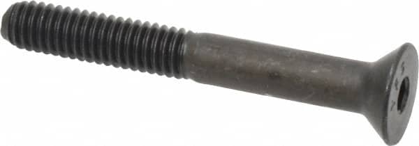 Value Collection - 5/16-18 UNC Hex Socket Drive, 82° Flat Screw - Alloy Steel, Black Oxide Finish, Partially Threaded, 2-1/2" OAL - Americas Industrial Supply