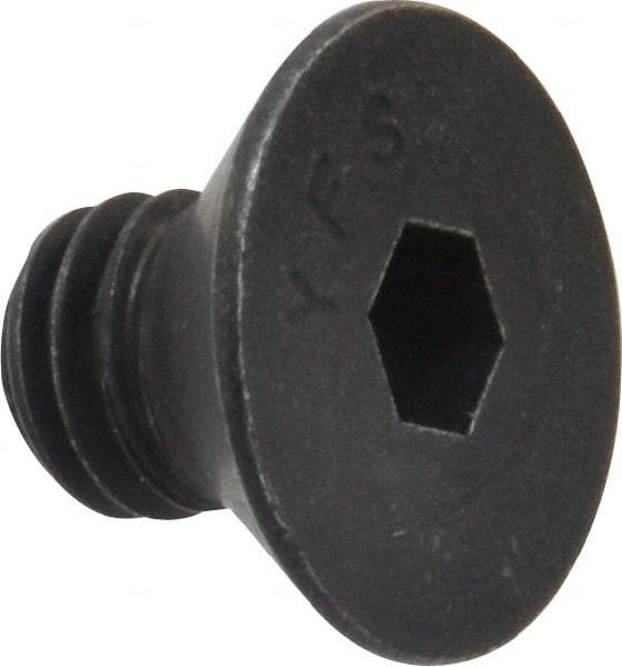 Value Collection - 3/8-16 UNC Hex Socket Drive, 82° Flat Screw - Alloy Steel, Black Oxide Finish, Fully Threaded, 1/2" OAL - Americas Industrial Supply