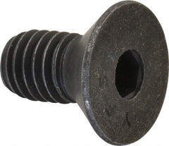 Value Collection - 3/8-16 UNC Hex Socket Drive, 82° Flat Screw - Alloy Steel, Black Oxide Finish, Fully Threaded, 3/4" OAL - Americas Industrial Supply