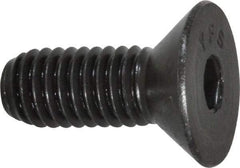 Value Collection - 3/8-16 UNC Hex Socket Drive, 82° Flat Screw - Alloy Steel, Black Oxide Finish, Fully Threaded, 1" OAL - Americas Industrial Supply