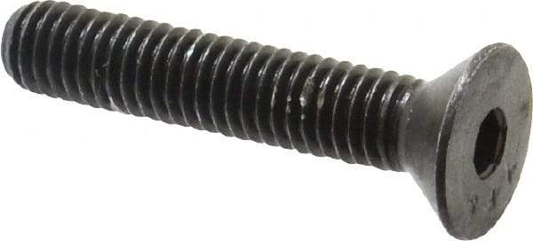 Value Collection - 3/8-16 UNC Hex Socket Drive, 82° Flat Screw - Alloy Steel, Black Oxide Finish, Fully Threaded, 2" OAL - Americas Industrial Supply