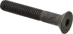 Value Collection - 3/8-16 UNC Hex Socket Drive, 82° Flat Screw - Alloy Steel, Black Oxide Finish, Partially Threaded, 2-1/2" OAL - Americas Industrial Supply