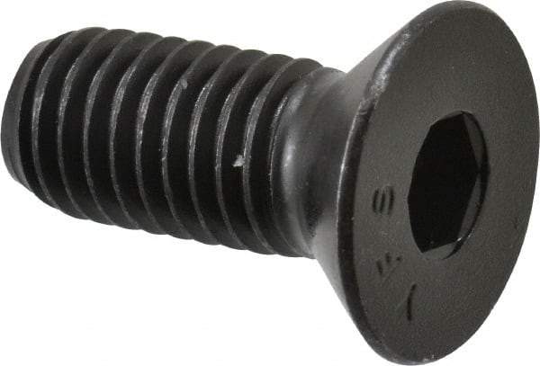 Value Collection - 1/2-13 UNC Hex Socket Drive, 82° Flat Screw - Alloy Steel, Black Oxide Finish, Fully Threaded, 1-1/4" OAL - Americas Industrial Supply
