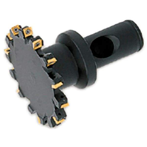 Iscar - Shank Connection, 0.37" Cutting Width, 1.3" Depth of Cut, 4" Cutter Diam, 8 Tooth Indexable Slotting Cutter - FDN-CF4 Toolholder, Q/XOMT Insert - Americas Industrial Supply