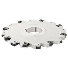 Iscar - Arbor Hole Connection, 1.06" Depth of Cut, 4" Cutter Diam, 1-1/4" Hole Diam, 5 Tooth Indexable Slotting Cutter - SDN-LN12 Toolholder, LNET Insert - Americas Industrial Supply