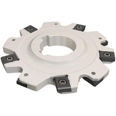 Iscar - Arbor Hole Connection, 0.6693" Depth of Cut, 80mm Cutter Diam, 1-1/16" Hole Diam, 8 Tooth Indexable Slotting Cutter - SDN-LN12 Toolholder, LNET Insert - Americas Industrial Supply