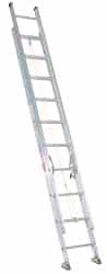Made in USA - 40' High, Type II Rating, Aluminum Extension Ladder - Americas Industrial Supply